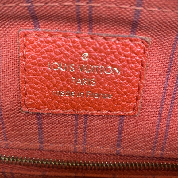 LAST CHANCE!! Louis Vuitton Speedy 25 Empreinte Bag EUC Red-Orange - Picture 15 of 16
